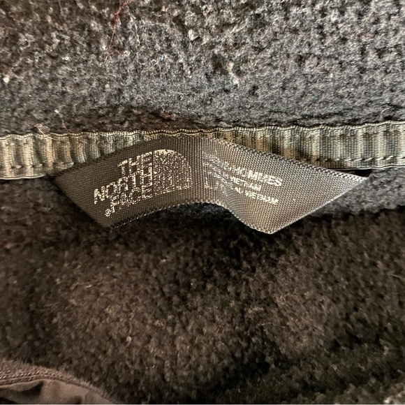 The North Face Men's Sz Large 1/4 Zip Pullover Logo Black Hoodie Sweatshirt - Picture 3 of 10